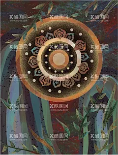 中国风 水墨 岩彩 背景纹理   - 源文件下载【酷图网】中国风,水墨,岩彩,背景纹理,敦煌壁画,壁纸,装饰画