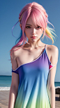 貧乳　ピンク髪 | chichi-pui（ちちぷい）AIイラスト専用の投稿サイト