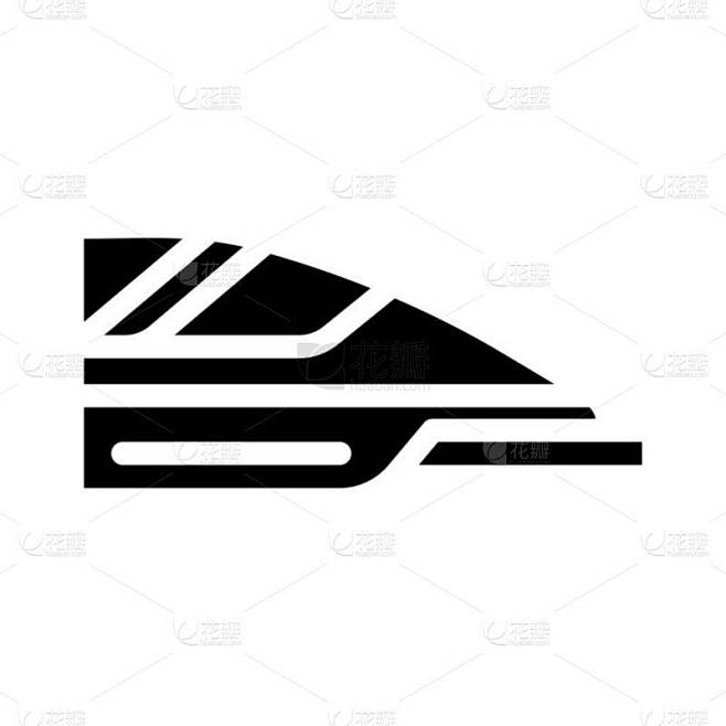 高速列车图标矢量插图