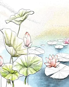 荷花插画海报图片   - 源文件下载【酷图网】荷花,荷花节,荷花季,观赏荷花,荷花池,荷花画,荷花背景,荷花海报,水墨山水,荷花展架,无框画,荷花展板,荷花广告,古风,荷塘月色,荷花节海报,荷花节背景,春暖花开,赏花,花瓣,荷花手绘,荷花插画,植物,花海,中国风,唯美古风,荷花盛开,手绘荷花,唯美,复古,梦幻,小清新,锦鲤,水墨荷花,