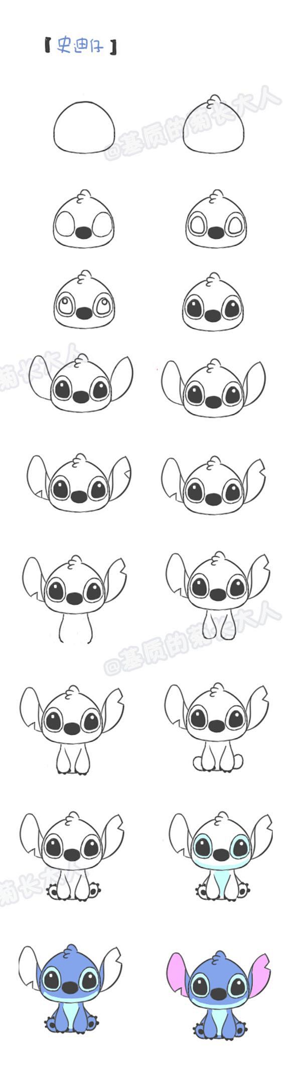 How to draw Stitch: 