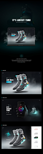 Nike Air Mag - Microsite & App Concept : Nike Air Mag - Microsite & App ConceptI asked myself following question. What if you could order the new Nike Air Mag and look at all freatures about them online? What if you could control and customize you