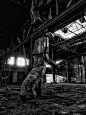 grey, dark, factory, building, old, decay, cologne