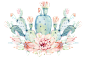 手绘水彩多肉植物仙人掌花卉园艺店装饰LOGO免扣PNG图案元素合集 (288)