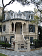 Victorian "Trube Castle" on Sealy and 17th St. in Galveston, Texas