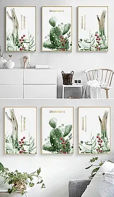 小清新手绘绿植现代简约北欧装饰画餐厅挂画
https://weili.ooopic.com/weili_20211532.html