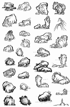 采集苍默君采集到国画白描1石头画法石头的画法是国画中最常见的,有一