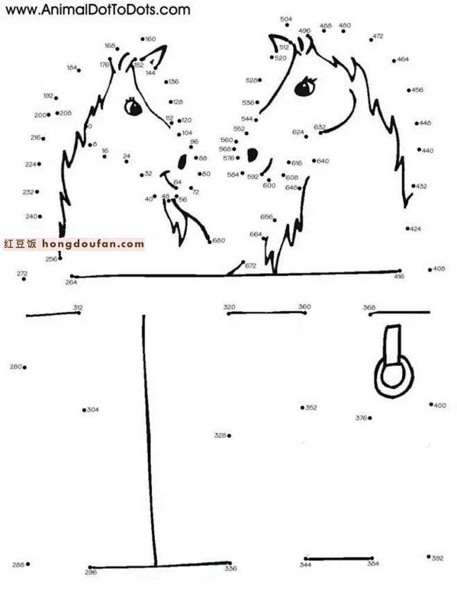 12张动物数字连线启蒙数学游戏图片免费下...
