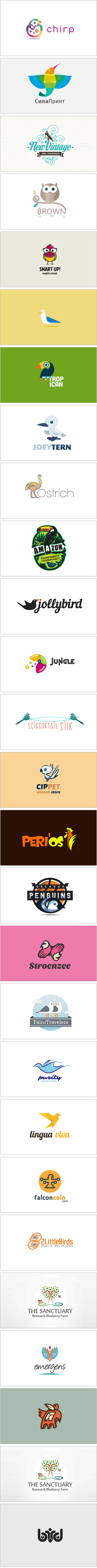 一组鸟元素的Logo设计