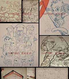 泰国CHAPTER#1原创设计手绘印花T恤猫狗情侣百搭短袖男女夏新品-淘宝网