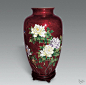 19世纪 七宝烧花卉瓶