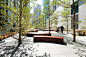 One Island East, Hong Kong : This urban design features three civic spaces converging at the base of a new seventy story office tower by Wong & Ouyang (HK) Ltd. Architects. The two hectare plaza exemplifies the design objective of "elegant simpli