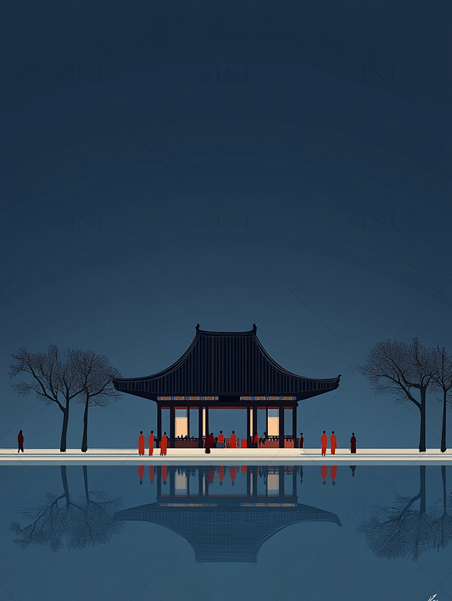 1218新中式山水建筑高清素材可下载 (...