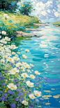 油画质感背景-油画背景