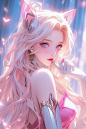 手游头像甜心教主 KDA女团阿狸美少女插画 - 小红书