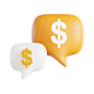 Finance Chat 3D Illustration