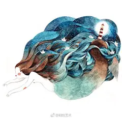 插画欣赏|一组蓝色系的治愈系作品
来自插画师 Gemma Capdevila，她擅长用深邃的蓝色创造了一个静谧温馨的童话世界，其画充满动感又让人宁静，画面简单纯粹却又蕴含满满的故事性，颠覆了以往蓝色带给我们的忧郁悲伤的印象。

插画水彩手绘 ​​​​