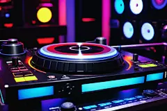 音乐工作室音乐节舞台调音台摄影图