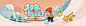 卡通插画banner滑雪冬天_内部工具