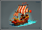 Unearned bounty _ Pirate Ship Designs Lineup, Richard Pince : These are several pirate ship designs that I created for an unreleased game entitled "Unearned Bounty"<br/>The main design challenge that "Unearned Bounty" presented w