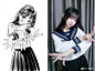 #明日酱的水手服# 最近好多人说想看我拍明日酱！ ​​​​