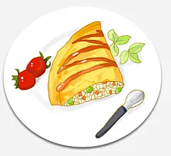 手绘盘子里的面包高清素材 卡通手绘 水果 盘子 营养早餐 面包 食物 免抠png 设计图片 免费下载