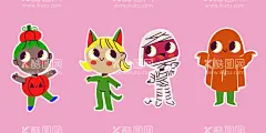 万圣节角色  - 源文件下载【酷图网】万圣节角色,万圣节舞会,万圣节打扮,万圣节服饰,万圣节装扮,幽灵装扮,木乃伊装扮,万圣节元素,万圣节素材,万圣节人物
