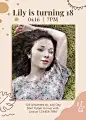 Simple Literary Style Color Block Element Birthday party invitation
