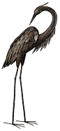 Amazon.com : Regal Art and Gift Preening Bronze Heron Standing Art, 43-Inch : Patio, Lawn & Garden