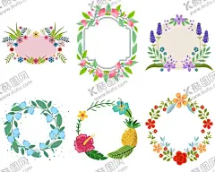 花环 【酷图网】花环,花环边框,花边框,卡通边框,照片框