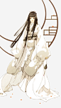古风美女高清素材 中国风 仙气飘飘 古装美女 古风插画 免抠png 设计图片 免费下载