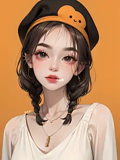 AI插画✨贩卖橘色的温柔