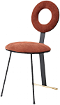 艾黛 北欧轻奢铁艺餐椅现代简约家用靠背椅ins网红酒店餐厅桌椅-软装设计采购平台