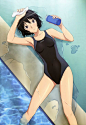 夏日泳装动漫美少女_当游网