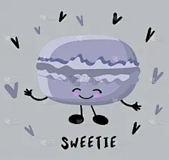 蛋糕,蛋白杏仁饼,灰色,动物眼睛,可爱的,传统,菜单,清新,多样,微笑