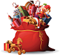 礼物,玩具,影棚拍摄,糖果,娃娃_156312129_Santa's Sack_创意图片_Getty Images China