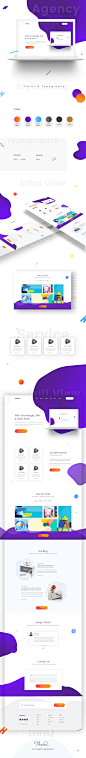 Agency-Landing-page Design : A concept for agencies web based landing page . 