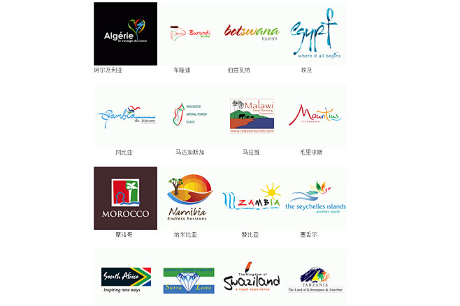 标志设计分享-世界各国旅游品牌标志大全集...