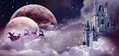 圣诞节梦幻城堡星空海报banner 设计图片 免费下载 页面网页 平面电商 创意素材