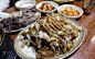 五花肉,炖食,烧烤猪肉,首尔,韩国食物,芝麻,熏猪肉,水平画幅,无人,传统