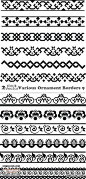 Бордюры из цветочного орнамента в векторе | Vector Ornament Borders 4