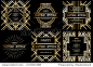 vector set retro pattern for vintage party Gatsby style 
