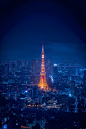 Tokyo Tower at Blue Night (Japan) by Yuga Kurita