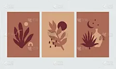 抽象,海报,贺卡,几何形状,背景分离,热带气候,模板,现代,柔和色,装饰物