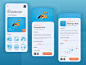 Qeywaned - Animal Conservation App forest animals blue orange flamingos birds app design ios mobile design sketch forest donation donate conservation charity animals illustrations clean ux ui