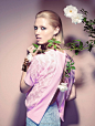 暮春之华 Peach Blush Hana Jirickova By Camilla Akrans For Vogue China March 2014_FASHIONALITY