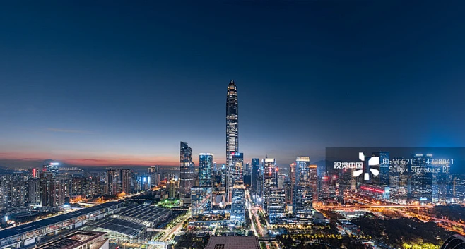 深圳福田区CBD繁华夜景图片素材下载_正版图片VCG211184728041 - VCG.COM-花瓣网