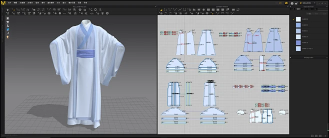 Marvelous Designer 古装_男 布料学习的练习, 逝魂 画心 : Marvelous Designer学习的练习，看过这套教程 ...