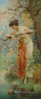 Hans Zatzka,Spring Beauty oil painting reproductions for sale