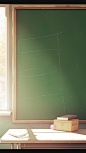 chalkboard painted on wall, in the style of emerald and beige, vray tracing, windows xp, translucent color, clockpunk, minimalist still lifes, serene pastoral scenes